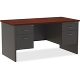 Lorell Fortress Modular Series Double-Pedestal Desk
