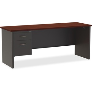 Lorell Fortress Modular Series Left-pedestal Credenza