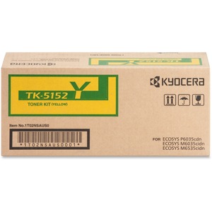 Kyocera TK-5152Y Original Standard Yield Laser Toner Cartridge - Yellow - 1 Each