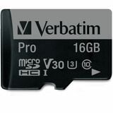 Verbatim Pro 16 GB Class 10/UHS-I (U3) microSDHC - 1 Pack - TAA Compliant
