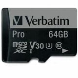 Verbatim Pro 64 GB Class 10/UHS-I (U3) microSDXC - 1 Pack - TAA Compliant