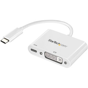 StarTech.com USB-C to DVI Adapter with USB Power Delivery - 1920 x 1200 - White