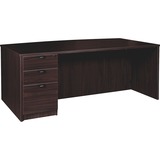 Lorell Prominence 2.0 Bowfront Left-Pedestal Desk