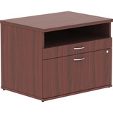 Lorell Relevance Series 2-Drawer File Cabinet Credenza w/Open Shelf