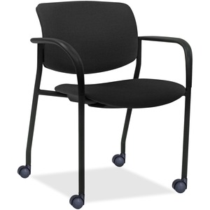 Lorell Advent Mobile Stack Chairs with Arms