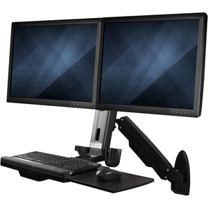 StarTech.com WALLSTS2 Wall Mount for Monitor, Keyboard, Mouse - Silver - TAA Compliant