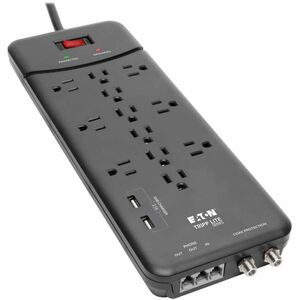 Tripp Lite series Protect It! TLP128TTUSBB 12-Outlet Surge Suppressor/Protector
