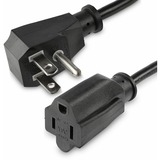 StarTech.com Power Extension Cord - Flat NEMA 5-15P to NEMA 5-15R - 1.5 ft. (18 in.)