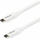 StarTech.com USB-C to USB-C Cable w/ 5A PD-M/M-White-2m(6 ft.)-USB 2.0-USB-IF Certified