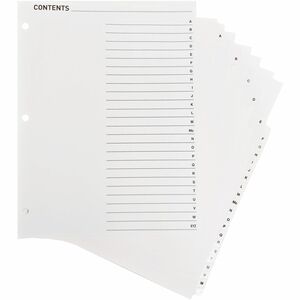 Business Source A-Z Tab Table of Contents Index Dividers