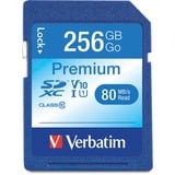 Verbatim Premium 256 GB Class 10/UHS-I (U1) SDXC - 1 Pack - TAA Compliant