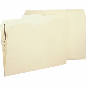Business Source 1/3 Tab Cut Letter Recycled Fastener Folder