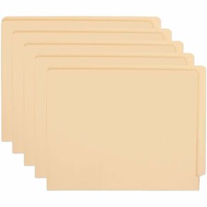 Business Source Straight Tab Cut Letter Recycled Fastener Folder