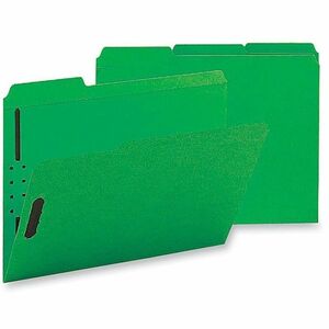 Business Source 1/3 Tab Cut Letter Recycled Fastener Folder