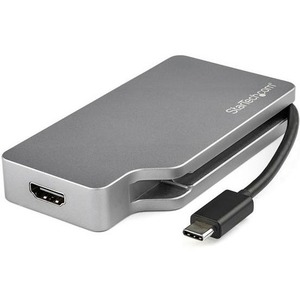 StarTech.com USB-C Multiport Video Adapter - 4-in-1 Aluminum - 4K 60Hz - Space Gray