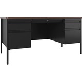 Lorell Fortress Series Double-Pedestal Teachers Desk