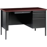Lorell Fortress Series 45-1/2" Right Single-Pedestal Desk