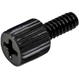 StarTech.com 6-32, 5/16in Long Black Metal Computer Case Thumbscrew - Pkg of 50