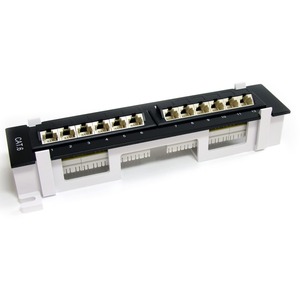 StarTech.com 12 Port 1U Wall Mount Cat 6 110 Patch Panel - 45 Degree
