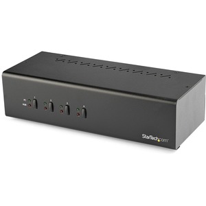 StarTech.com 4-Port Dual-Monitor DVI KVM Switch with USB 3.0 Hub