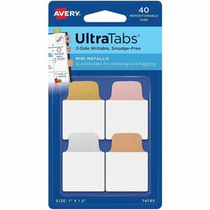 Avery&reg; UltraTabs Metallic Color 2-sided Mini Tabs