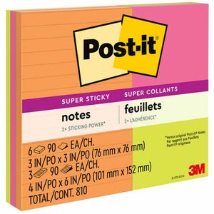 Post-it&reg; Super Sticky Notes - Energy Boost Color Collection