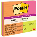 Post-it&reg; Super Sticky Notes - Energy Boost Color Collection
