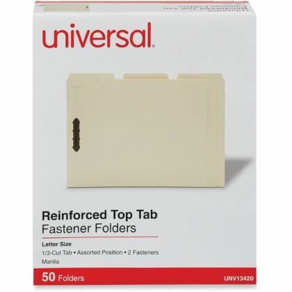 Universal 1/3 Tab Cut Letter Recycled Classification Folder
