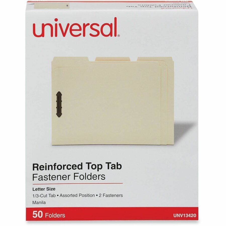 Universal 1/3 Tab Cut Letter Recycled Classification Folder