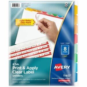 Avery Index Maker Index Divider