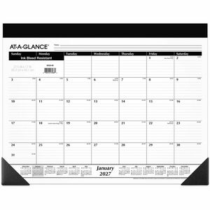 At-A-Glance Monthly Desk Pad Calendar, Standard, 21 3/4" x 17"