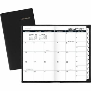 At-A-Glance Monthly Planner, Black, Pocket, 3 1/2" x 6"