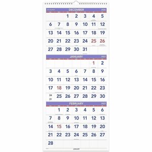At-A-Glance 3-Month Reference Vertical Wall Calendar