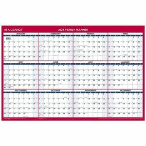 At-A-Glance Vertical Horizontal Reversible Erasable Wall Calendar