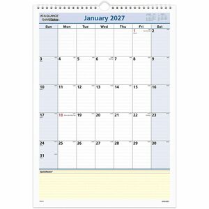 At-A-Glance QuickNotes Wall Calendar