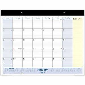 At-a-Glance QuickNotes Monthly Desk Pad Calendar, Standard