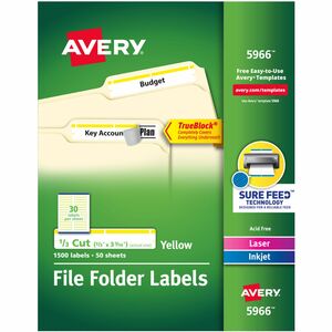 Avery TrueBlock File Folder Labels