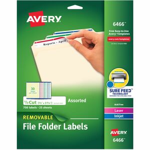 Avery Removable Laser/Inkjet Filing Labels
