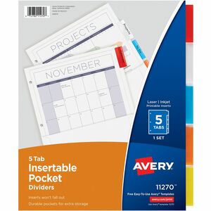 Avery&reg; Pocket Insertable Dividers