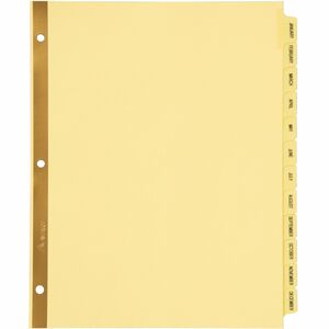 Avery&reg; Laminated Dividers - Gold Reinforced