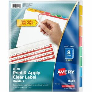 Avery Index Maker Index Divider