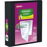 Avery Durable View 3 Ring Binder, 2" Slant Rings, 1 Black Bind2" , Slant D Rings, Black