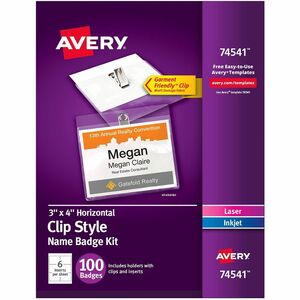 Avery&reg; Clip-Style Name Badges