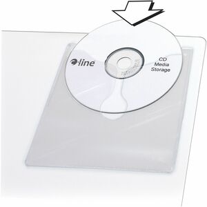 C-Line Self-Adhesive CD/DVD Poly Holders