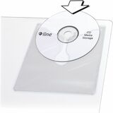 C-Line Self-Adhesive CD/DVD Poly Holders
