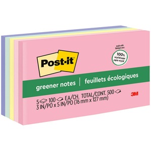 Post-it&reg; Greener Notes - Sweet Sprinkles Color Collection