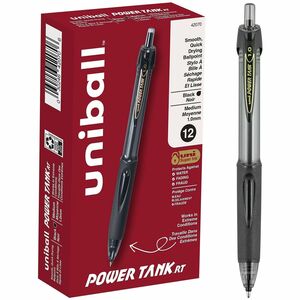 uni&reg; Power Tank Retractable Ballpoint Pens