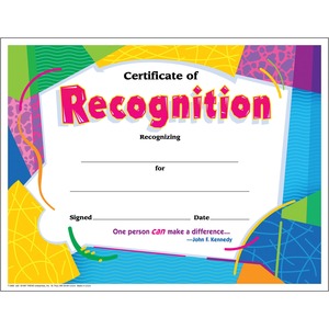 Trend Certificate of Recognition
