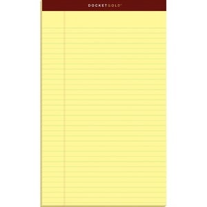 TOPS Docket Gold Legal Pads - Legal